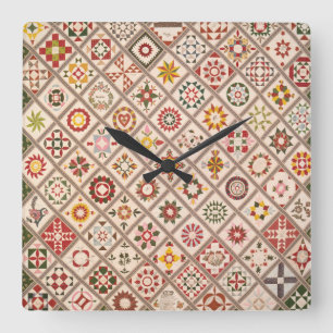 Vänskap quilt i muterat färg fyrkantig klocka