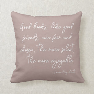 Vänskap Quote Boho-skript Leta efter Dusty Mauve Kudde