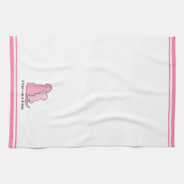Vänskap Rosa Hundar Valentines Kitchen Towel Kökshandduk