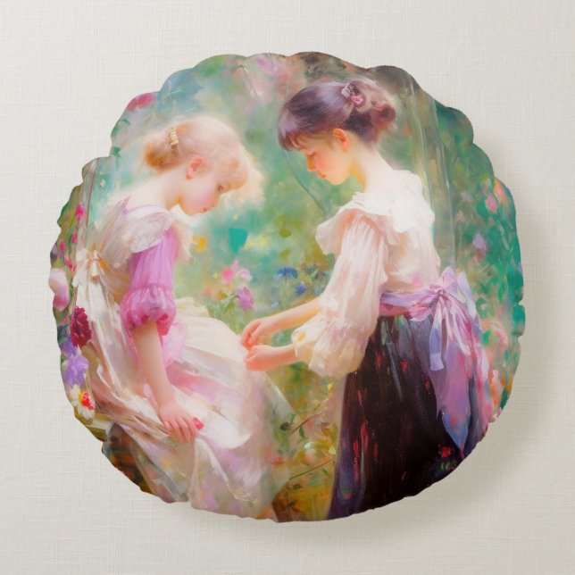 Vänskap Rund Kudde (Framsidan)