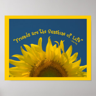 Vänskap Solros Poster