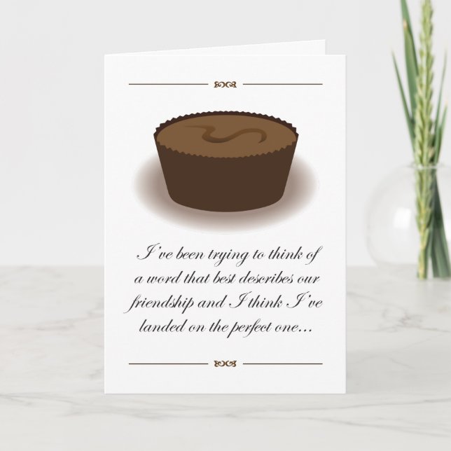 Vänskap som chokladkort kort (Framsida)