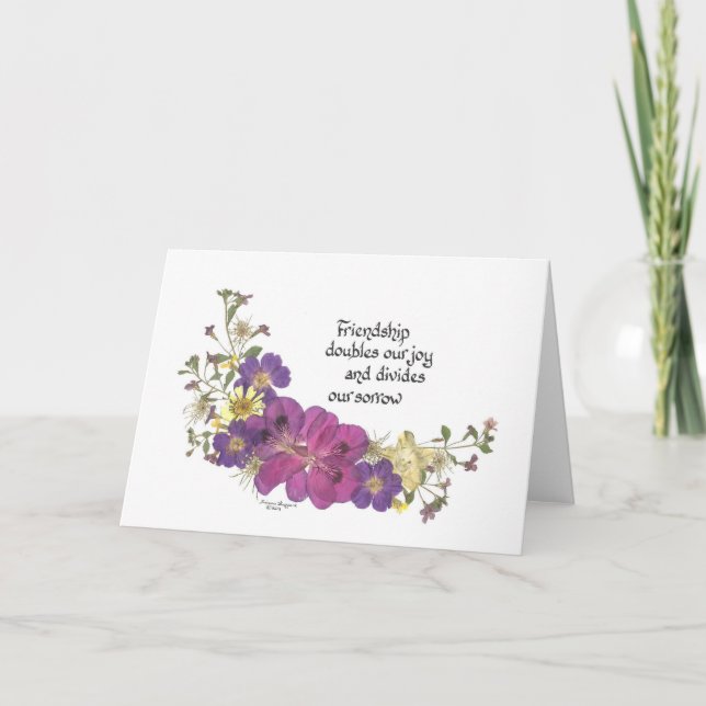 Vänskap som säger kort (Framsida)