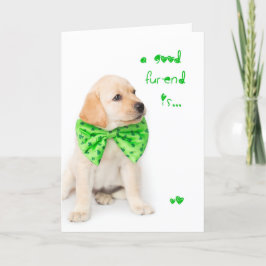 Vänskap St patricks day Puppy Kort