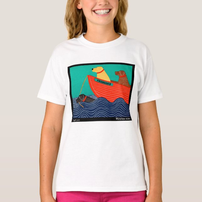 Vänskap - Stephen Huneck T Shirt (Framsida)