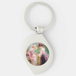 Vänskap Swirl Silverfärgad Nyckelring