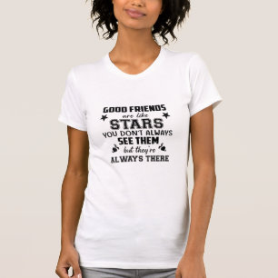 Vänskap T-Shirt Citat Bra Vän Liknar Stjärna