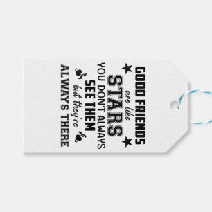Vänskap T-Shirt Citat Bra Vän Liknar Stjärna Presentetikett