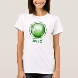 Vänskap till och med amatör radiosände T-tröja T Shirt