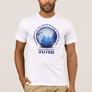 Vänskap till och med amatör radiosände T-tröja Tee Shirt