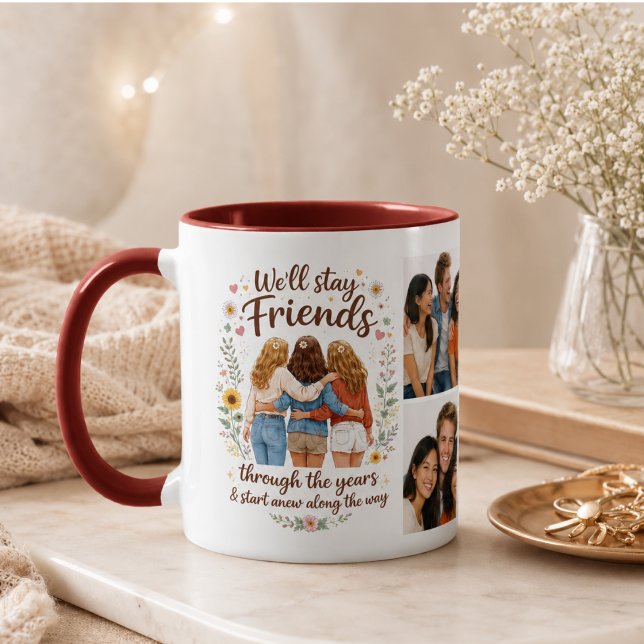 Vänskap – Vi kommer att förbli vänner genom åren Mugg (Friendship – We’ll Stay Friends Through the Years Mug)