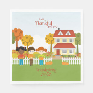 VänskaparThanksgiving - översikt Pappersservett