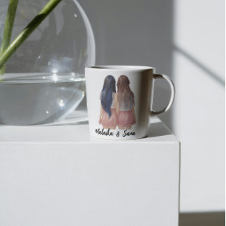 Vänskapen Bästa vänner Anpassningsbar Hair BFF Bes Kaffemugg