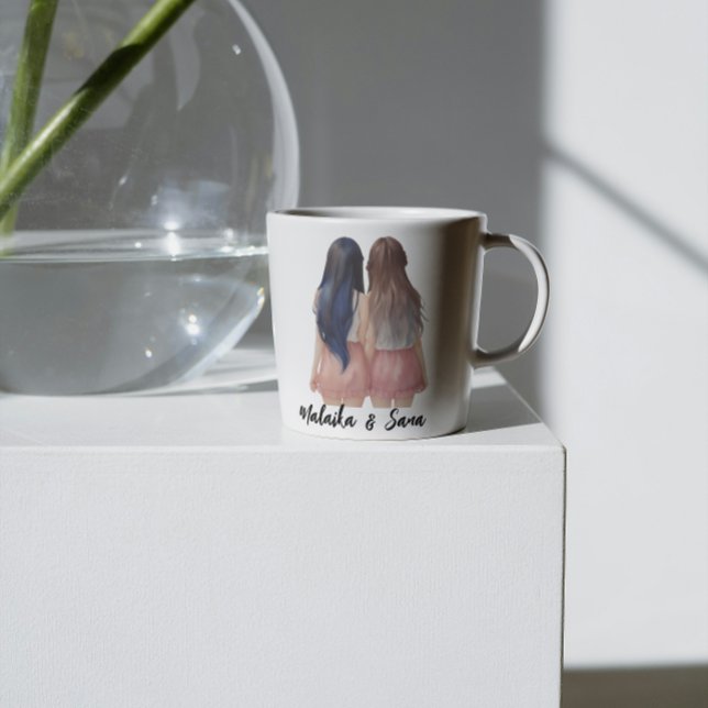 Vänskapen Bästa vänner Anpassningsbar Hair BFF Bes Kaffemugg (Skapare uppladdad)