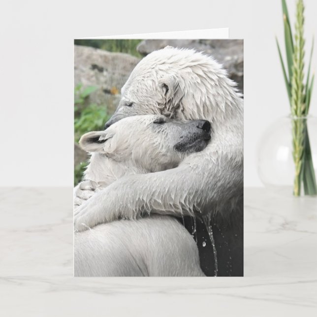 Vänskapen Bear Hugs Kort (Framsida)