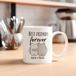 Vänskapen Best Friends Namn Kaffemugg