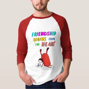 Vänskapen börjar från Heart Juldag 30 vänner T Shirt