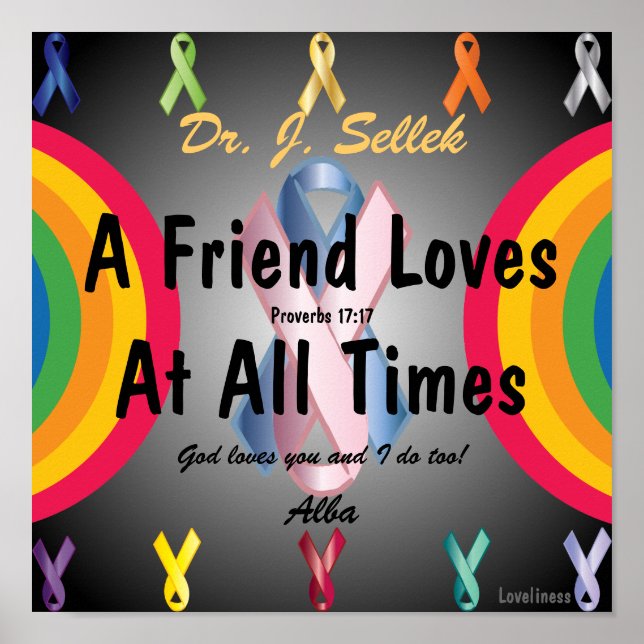 Vänskapen Kärlek Honors Poster-Anpassa Poster (Framsidan)