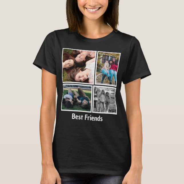 Vänskapen Modern Best Friends Keepsaké Photo T Shirt (Framsida)