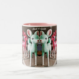 Vänskapen Prancer & Vixen Två-Tonad Mugg