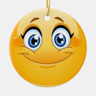 Vänskapen Smile Lycklig Ansikte Ornamenet Julgransprydnad Keramik