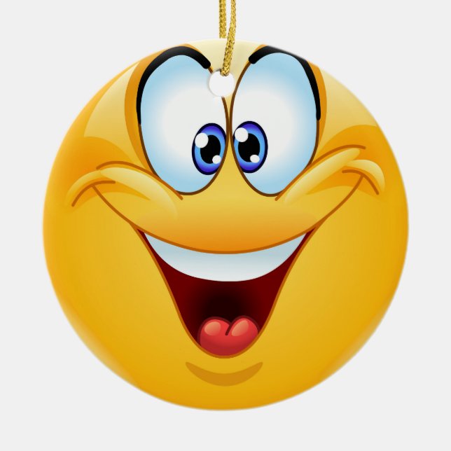 Vänskapen Smile Lycklig Ansikte Ornamenet - SRF Julgransprydnad Keramik (Framsidan)