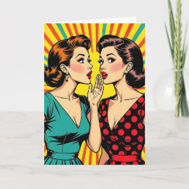 Vänskapen Två kvinnor som använder Gossiping Telli Kort