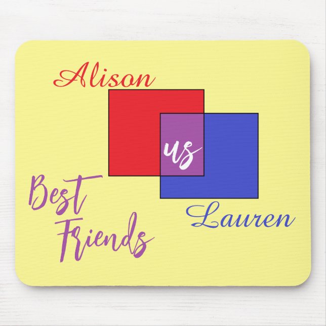 Vänskapens anslutningsmusknapp musmatta (Framsidan)