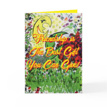 Vänskapens bästa presentkort födelsedagskort