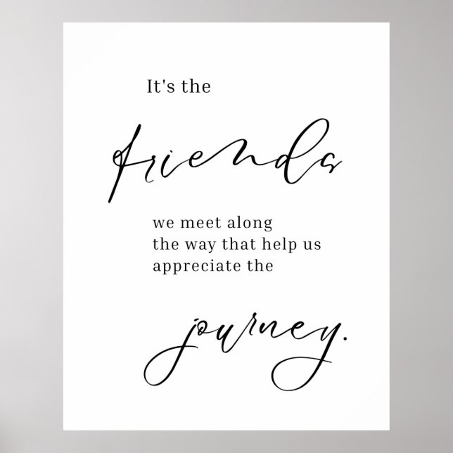 Vänskapens citat, Friend Gift, Speciell Friend Art Poster (Framsidan)