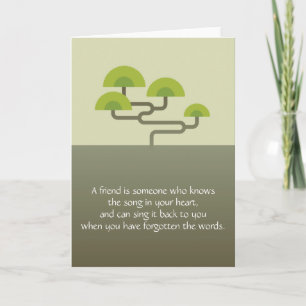 Vänskapens hälsningskort kort