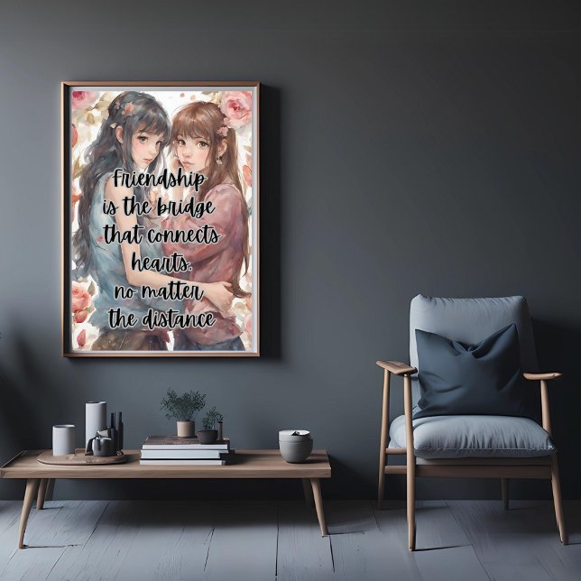 Vänskapens inspirationsofferter Poster (Friendship Inspirational Quotes Poster)