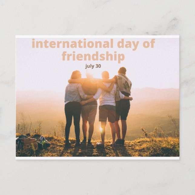 vänskapens internationell-dag vykort (Framsida)