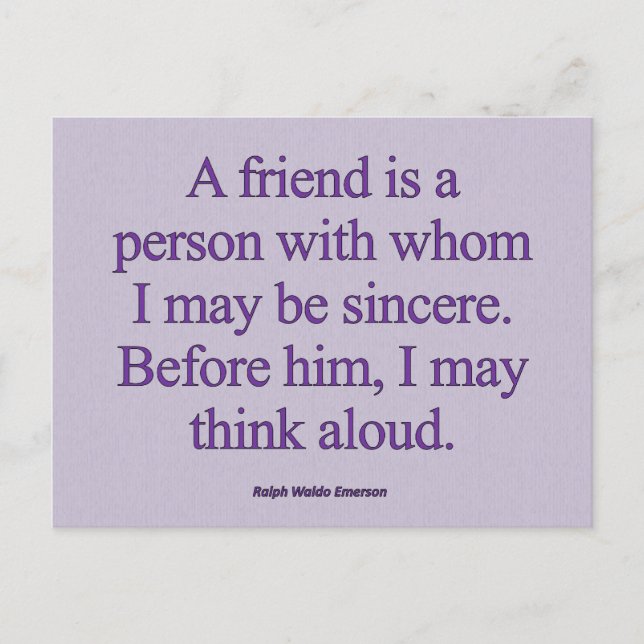 Vänskapens uppriktighet vykort (Framsida)