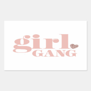 Vänskaper av typen Girl Gang Types of Friend Grou Rektangulärt Klistermärke