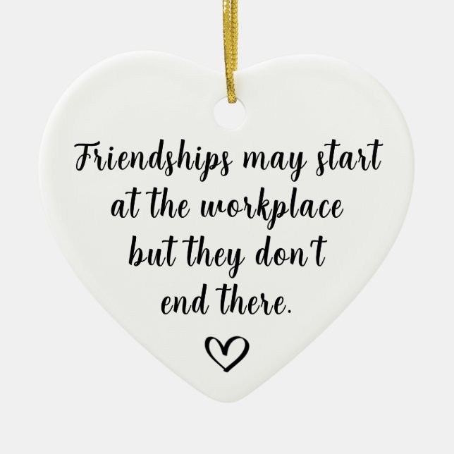 Vänskaper för arbetsplats julgransprydnad keramik (Framsidan)