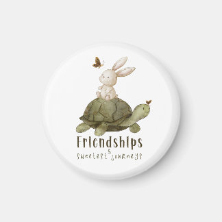 Vänskaper och sötaste resa - Turtle & Hare Magnet