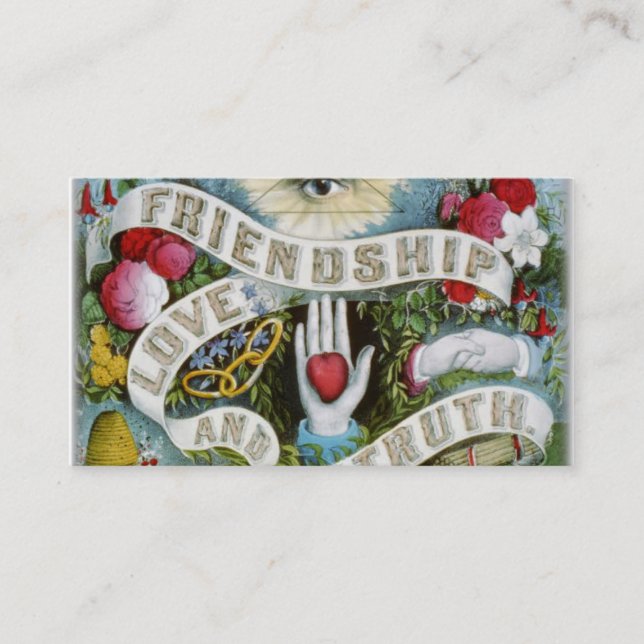 vänskapkärlek och sanning visitkort (Framsida)