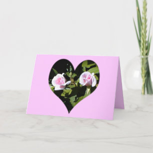 Vänskapkort med tvilling- ro i heart. kort