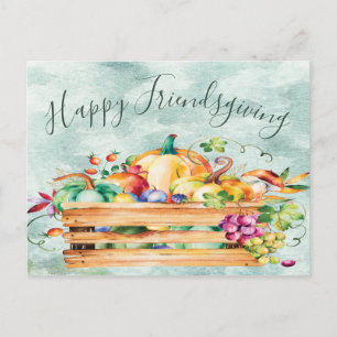 Vänskaplig Thanksgiving Vykort