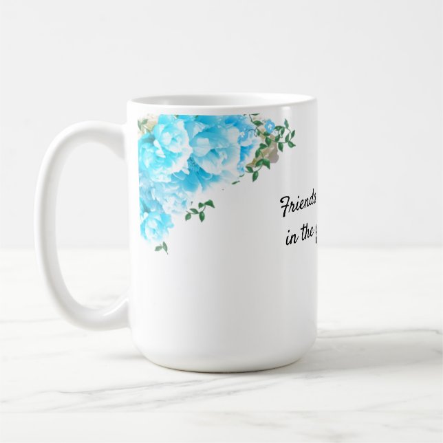 Vänskapsmeddelande Trädgårdsblommor Kaffe Mugg (Vänster)