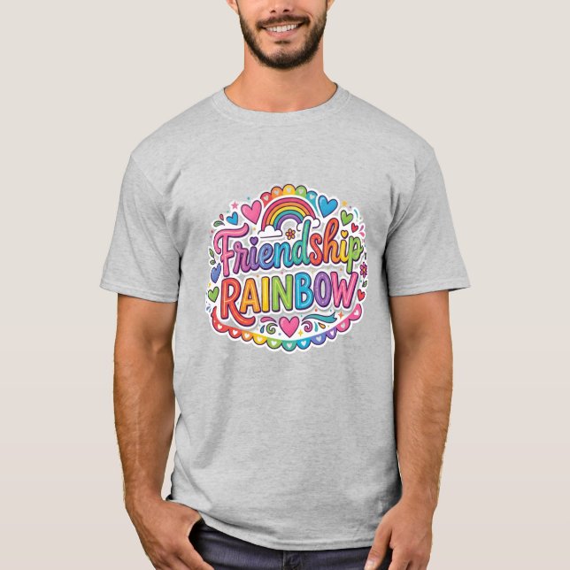 Vänskapsregnbåge T Shirt (Framsida)