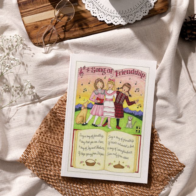 Vänskapssång Inspirerande vykort (Skapare uppladdad)