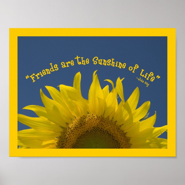 Vänskapssolros Poster (Framsidan)