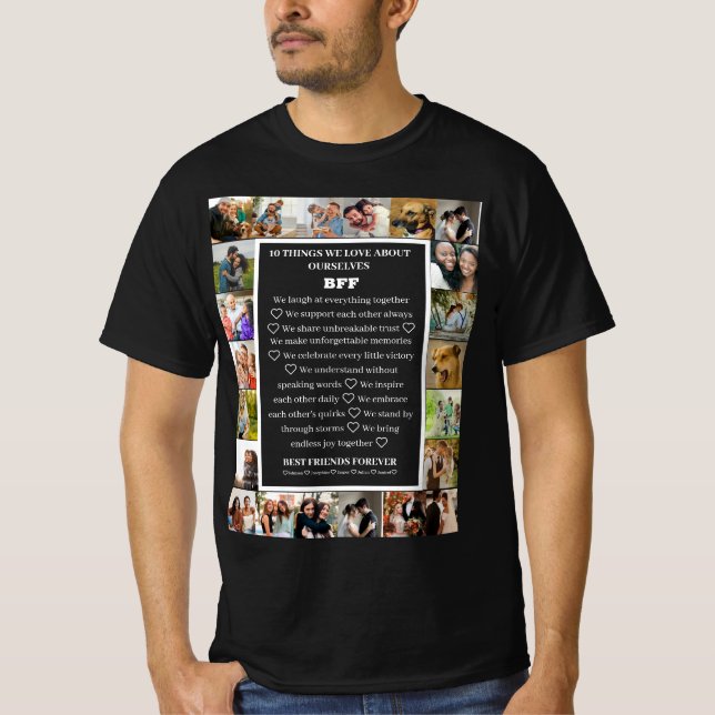 Vänskapsuppskattning | BFF 22 Fotokollage T Shirt (Framsida)