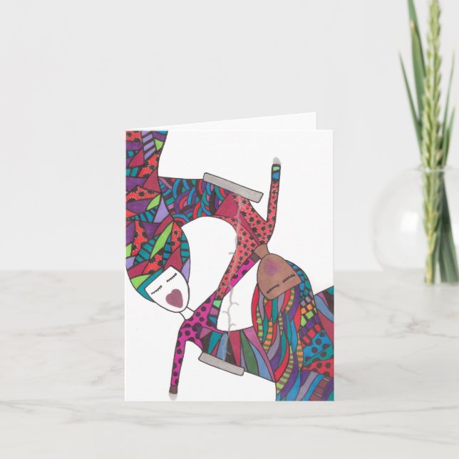 vänskapvaggvisadel två noterar på kortet kort (Framsida)