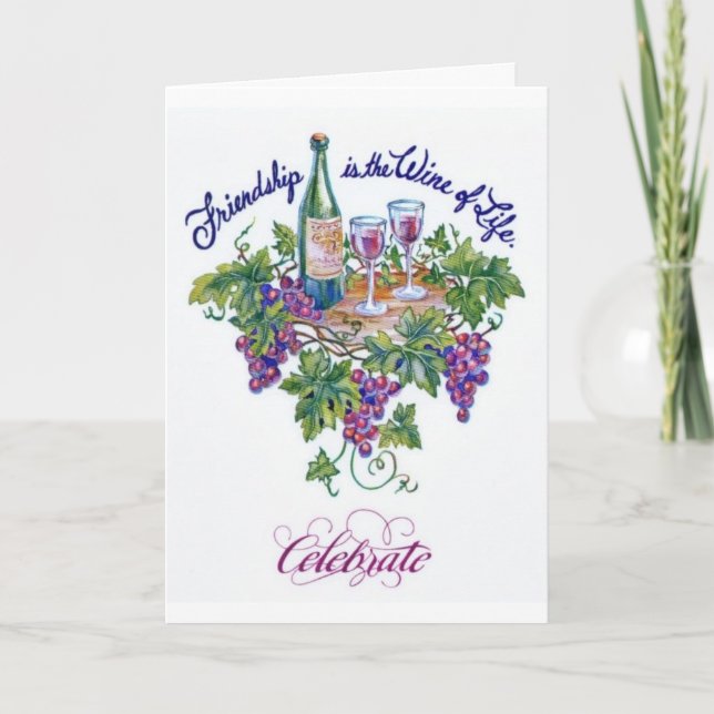 Vänskapvin av livkortet kort (Framsida)