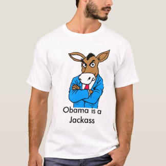 vänster är Obama en Jackass Tröja