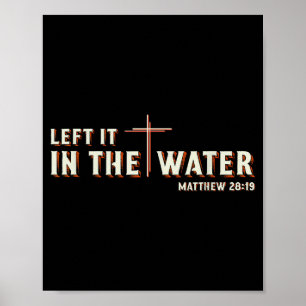 Vänster Det I Vatten Matteus 28_19 Kors Kristna Poster