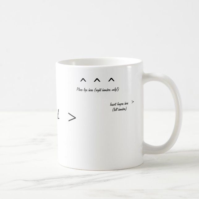 Vänster eller högerhänt kaffemugg (Höger)